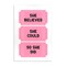 Stupell Industries She Believed Girl Power Tickets Wall Plaque Art, design by Lettered and Lined